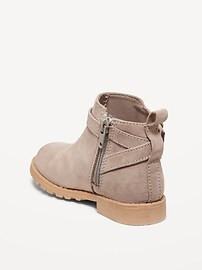 Faux-Suede Buckled Side-Zip Boots for Toddler Girls | Old Navy (US)