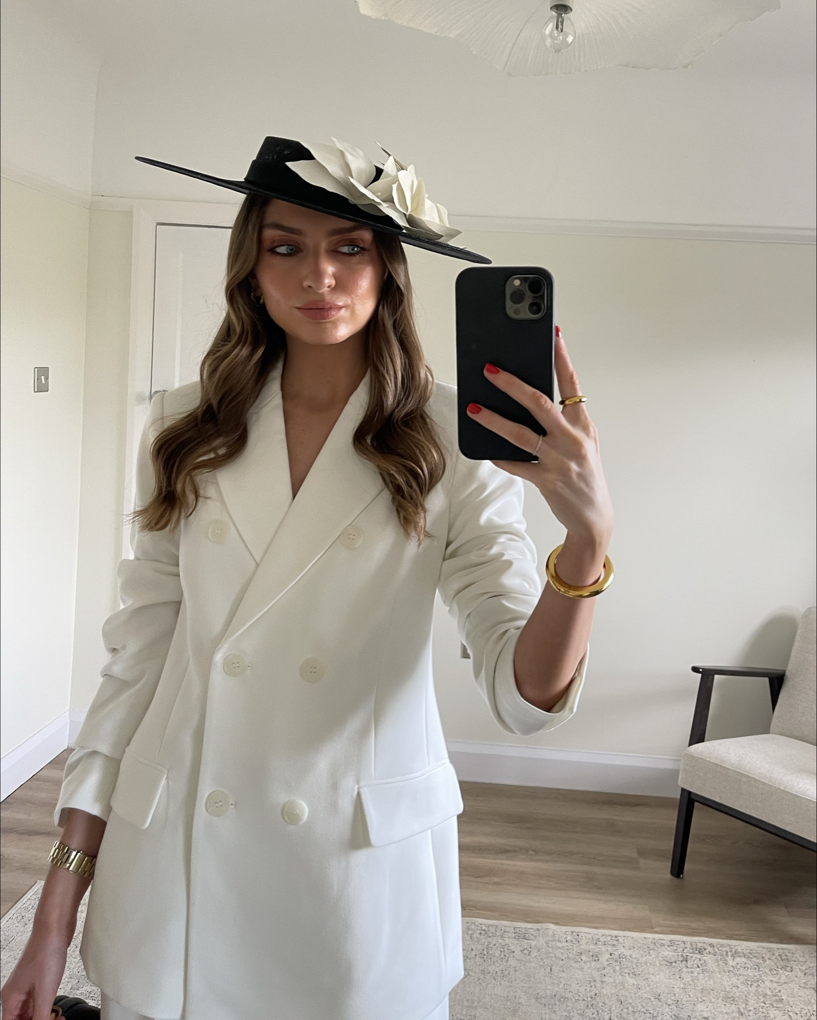 Race day ready
Size 10 in the mint velvet cream blazer
Size 8 reg in the matching trousers
Phase eight fascinator 

#LTKSeasonal