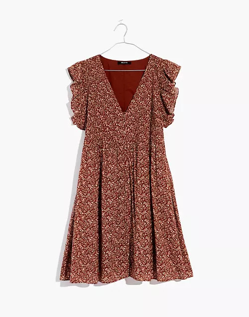 Pintuck Mini Dress in Florentine Floral | Madewell