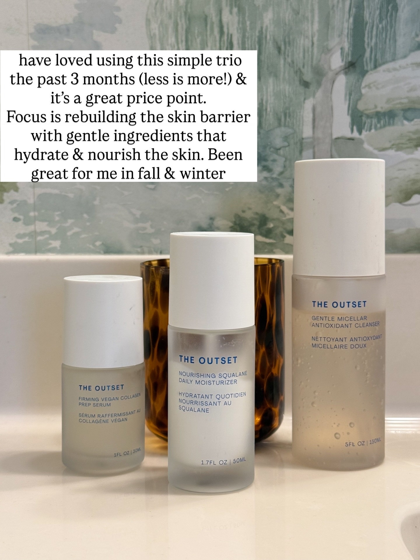My top tried & true Beauty products of 2025 that I use daily or weekly - affordable quality skincare that works 💙
The Outset trio skincare: have loved using this simple trio the past 3 months (less is more!). Focus is rebuilding the skin barrier with gentle ingredients that hydrate & nourish the skin for an all over healthy glow. Been great for me in fall & winter

#LTKselfcare #LTKBeauty