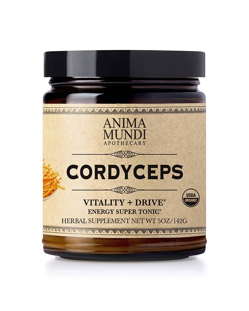 Anima Mundi Apothecary Cordyceps Mushroom Powder - Real Organic Cordyceps Mushroom Powder - Suppl... | Amazon (US)