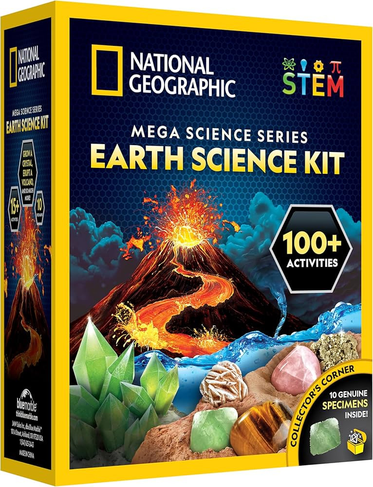 National Geographic STEM Science Kit - 15+ Experiments, Crystal Growing, Volcano Kit, Dig Kits & ... | Amazon (US)