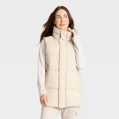 Women's Long Puffer Vest - All In Motion™ | Target