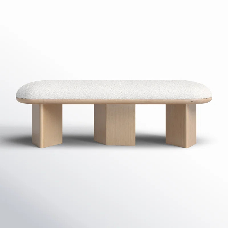 Wade Logan® Botakoz Boucle Fabric Upholstered Bench | Wayfair | Wayfair North America