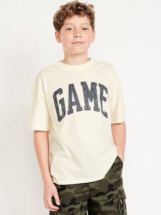 Oversized Washed Short-Sleeve T-Shirt for Boys | Old Navy (CA)