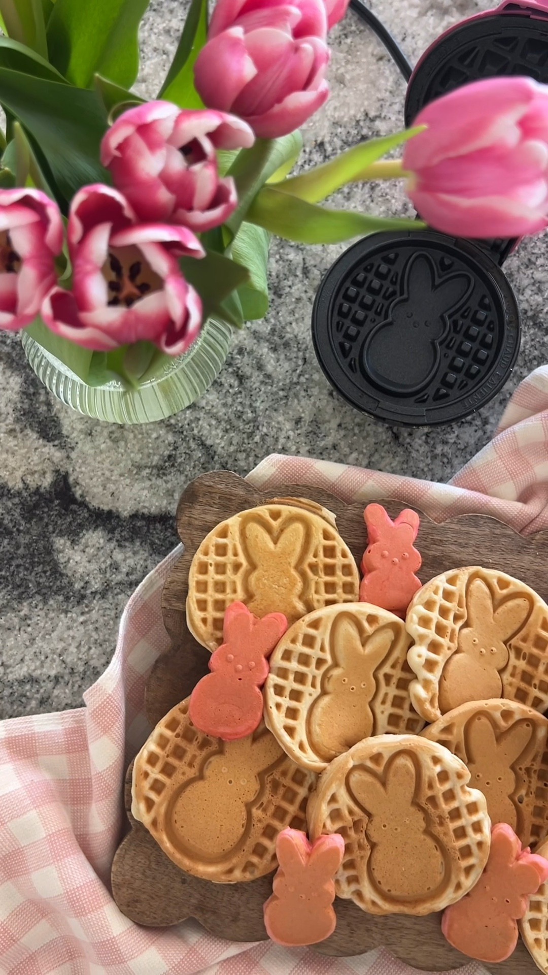 A holiday isn’t complete without an on-theme @bydash waffle maker 🧇🐰✨ Add a little fun by mixing some food coloring into your batter to create the cutest @peepsbrand bunny.

#LTKSeasonal