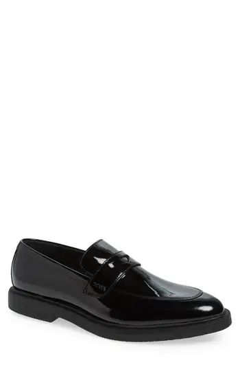 BOSS Larry Patent Loafer in Black at Nordstrom Rack, Size 10Us / 9Uk | Nordstrom Rack