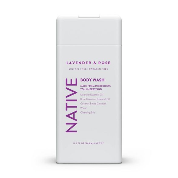 Native Lavender & Rose Body Wash - 11.5oz | Target