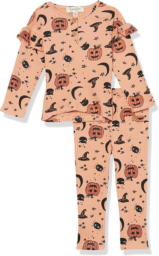 Jessica Simpson Baby Girls Pant Two Piece Set, Pumpkin, 12M US | Amazon (US)