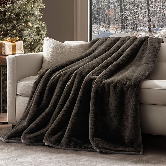 EVERGRACEHOME Ultra Soft Luxury Fluffy Mink Faux Fur Throw Blanket, Thick Warm Fall Winter Blanke... | Amazon (US)