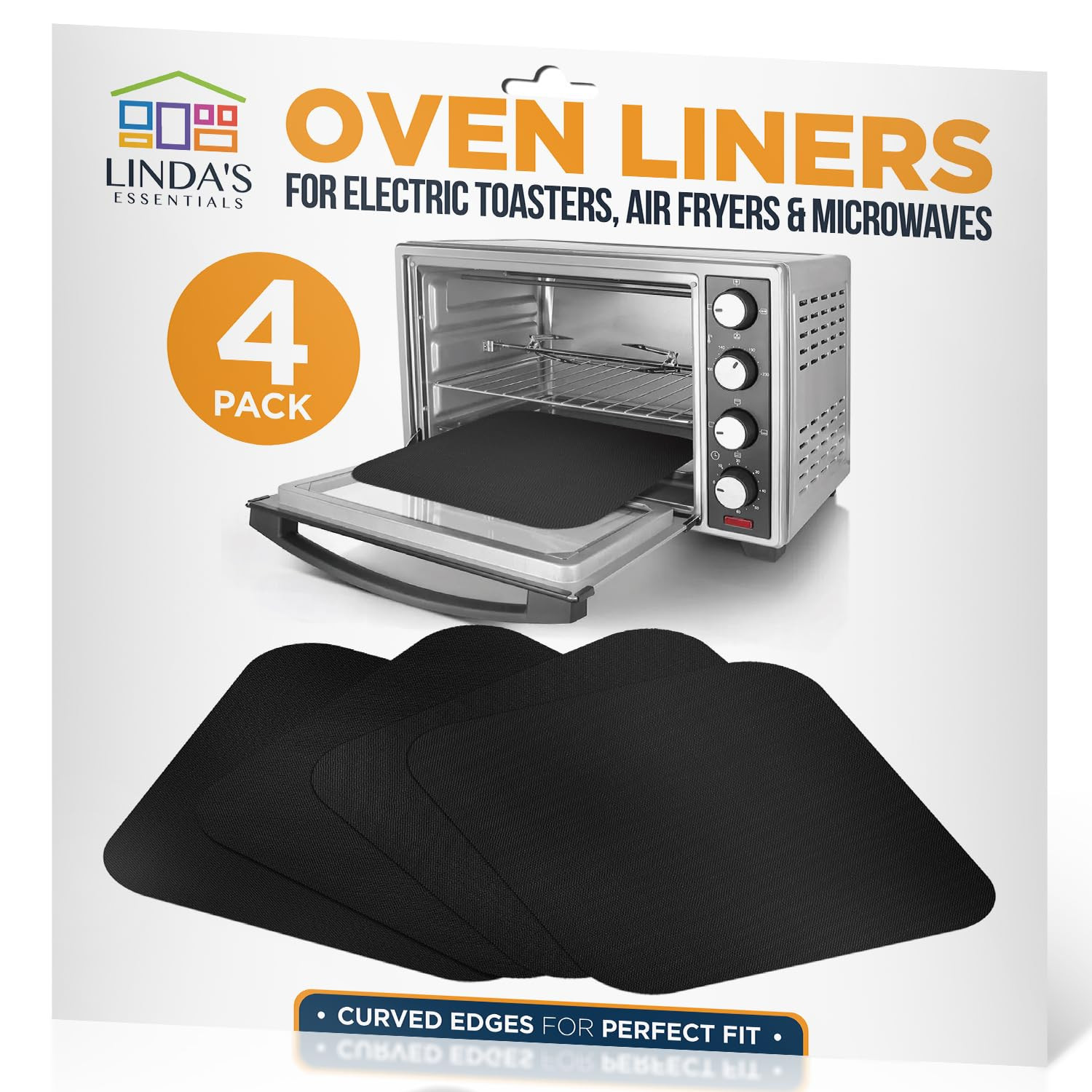 Toaster Oven Liners for Bottom of Oven (4 Pack) Reusable Non-Stick Heat Resistant Toaster Liners,... | Amazon (US)