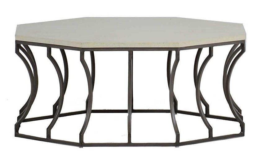 Audrey Outdoor Coffee Table - Slate Gray/Travertine - SUMMER CLASSICS INC | One Kings Lane