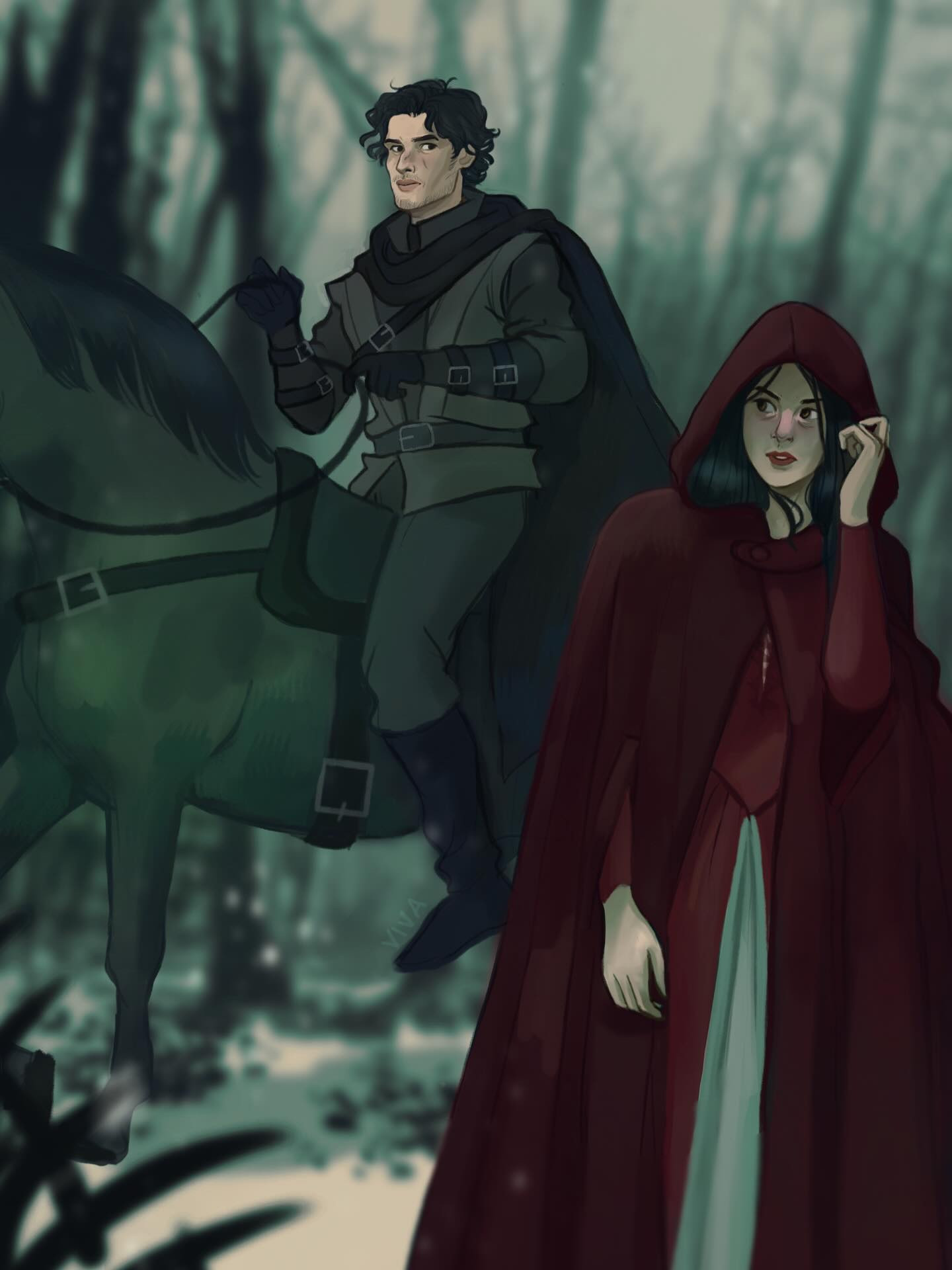 This illustration defeated me, something was just not clicking and honestly it’s not ~finished~, it’s messy and has many mistakes, but it ended up in a spot I don’t absolutely hate so I want to give myself credit and post it anyway…

One Dark Window continues to be one of my favorite books I’ve read in the past few years and so I’m always trying to pay homage to it somehow 🫡 #bookstagram #onedarkwindow