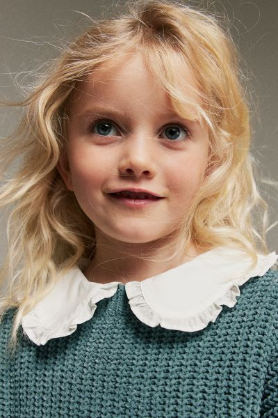Knit Chenille Sweater - Green - Kids | H&M US | H&M (US + CA)