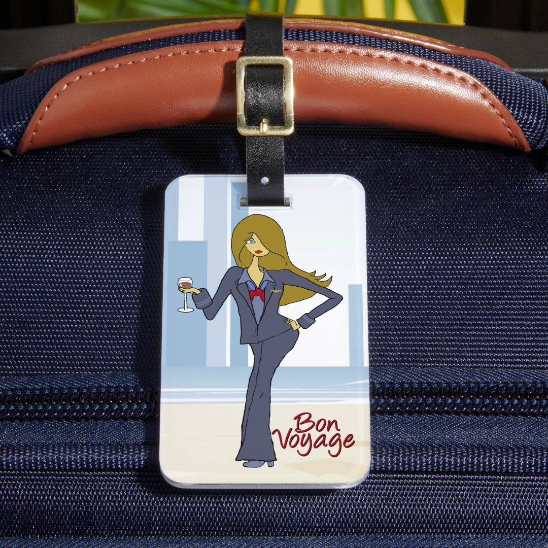 Customizable Flight Attendant Luggage Identity Tag | Zazzle | Zazzle
