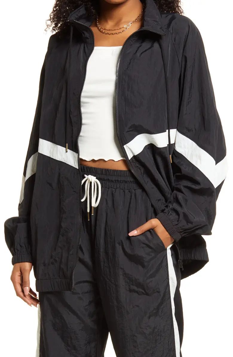 Oversize Funnel Neck Nylon Windbreaker | Nordstrom | Nordstrom