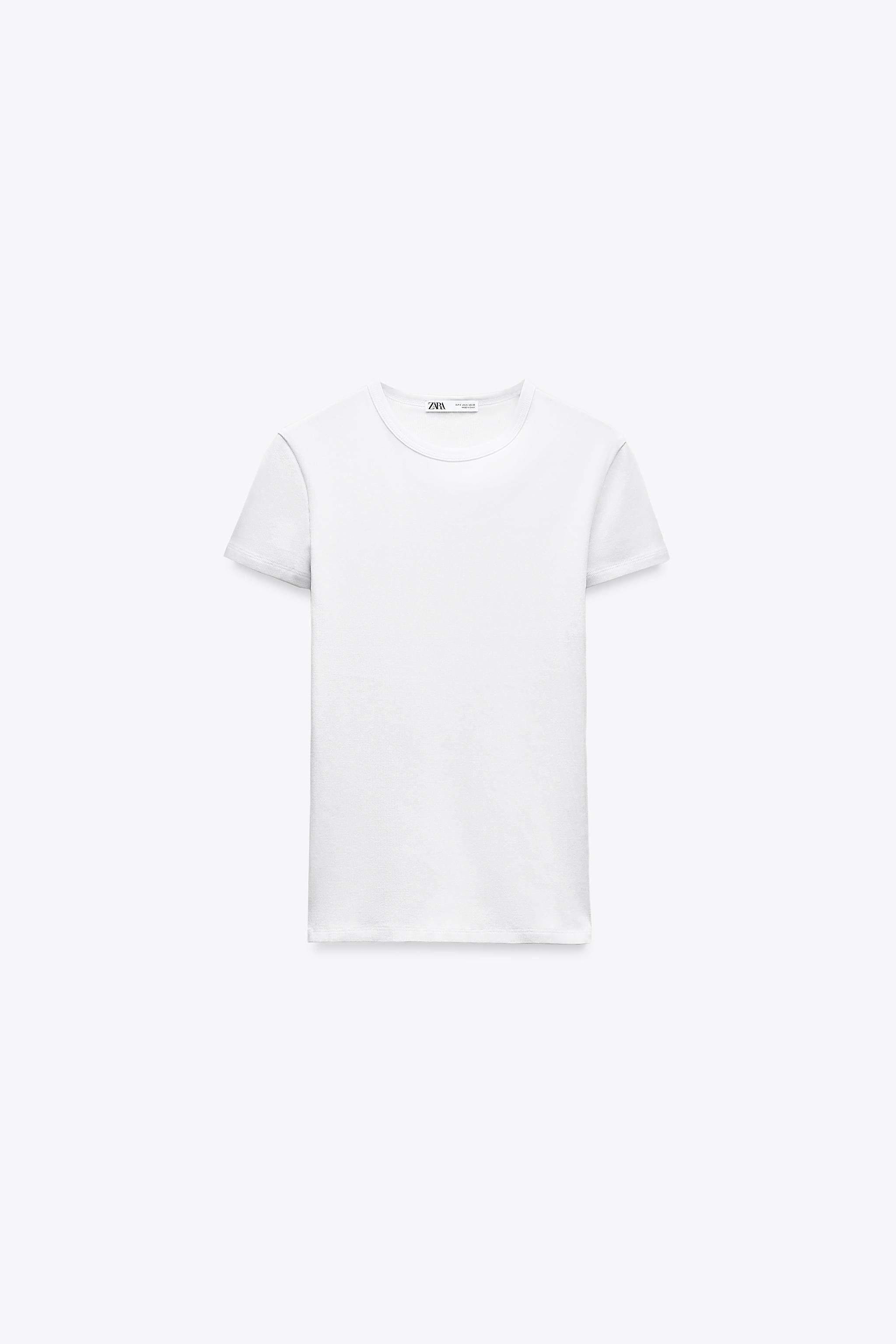 RIBBED SHORT SLEEVE T-SHIRT | Zara UK