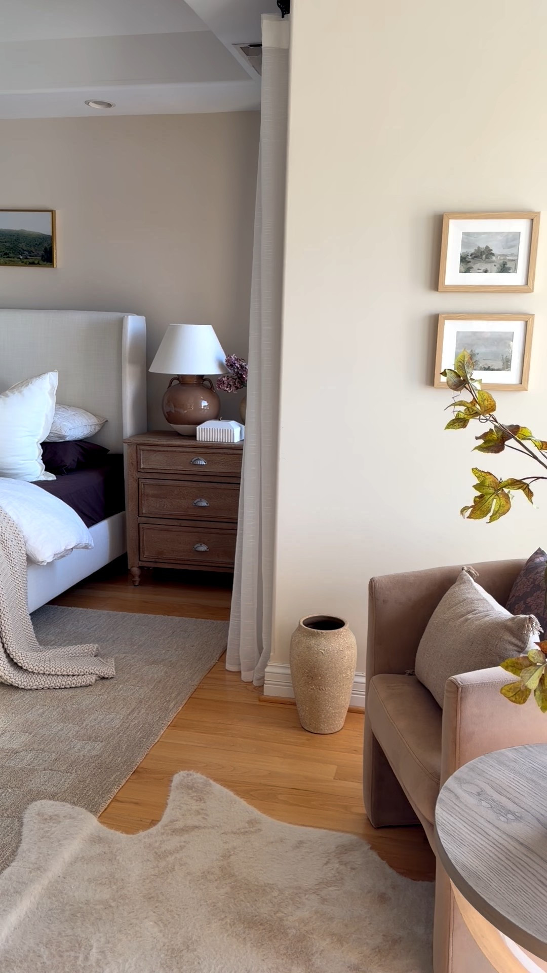 Neutral earthy bedroom views! 

#bedroom #bedding #bedrominspo #neutralbedroom #neutralrug #nightstand #onequince #wayfairfinds #wayfair 

#LTKSaleAlert #LTKHome #LTKSeasonal