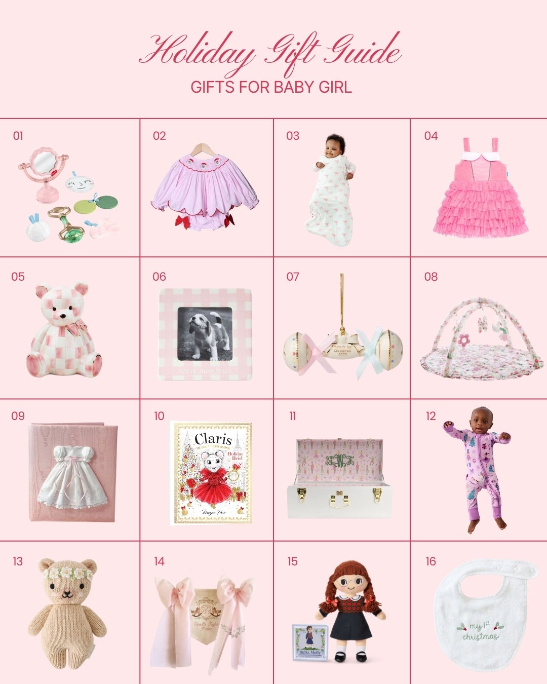 Holiday gift guide, gifts for baby girl! Some of these we already own and love. Others are on Giovanna’s wishlist. 

Baby girl gift guide / baby girl gift ideas / baby girl Christmas gift ideas / baby Christmas gift ideas / baby girl / posh peanut / American girl / baby doll / baby book / ornaments / baby’s first Christmas / baby play mat / baby toys 

#LTKBaby #LTKGiftGuide #LTKHoliday