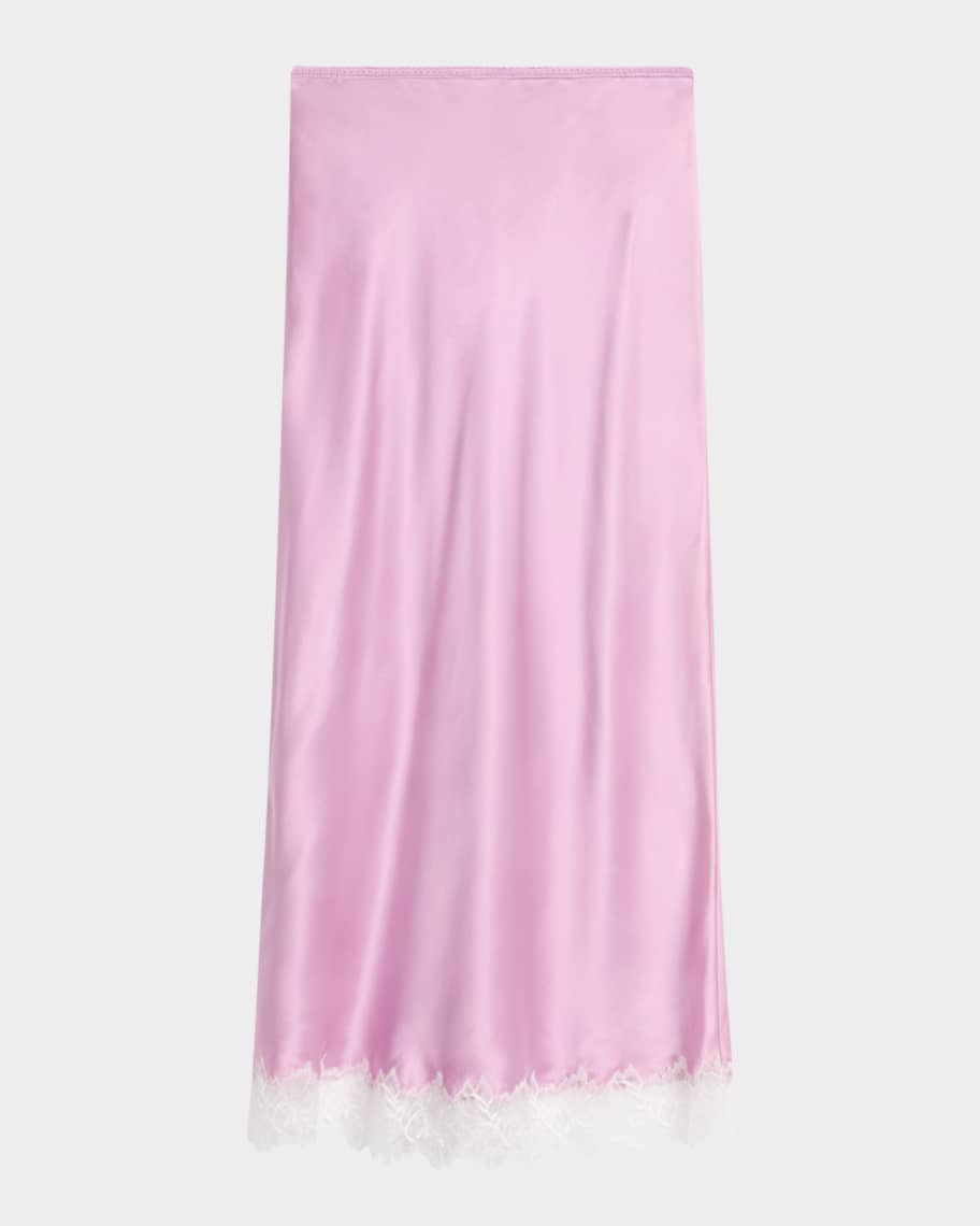 Miranda Bias-Cut Silk Skirt | Neiman Marcus