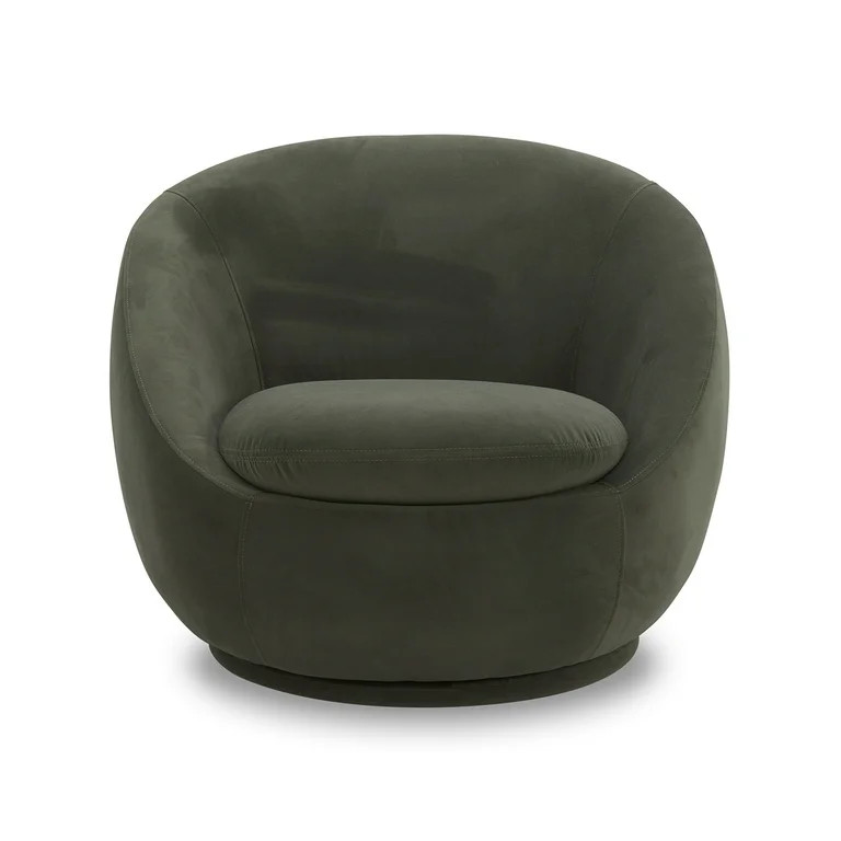 Better Homes & Gardens Mira Swivel Chair, Olive Velvet | Walmart (US)