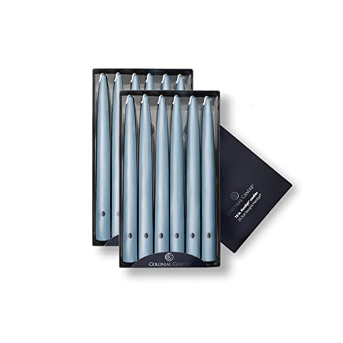 Colonial Candle Unscented Taper Candle, Handipt Collection, Coastal Blue, 10 in, Pack of 12 - Up to  | Amazon (US)