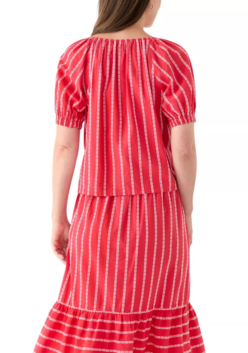 Women's Scoop Neck Button Front Top | Belk