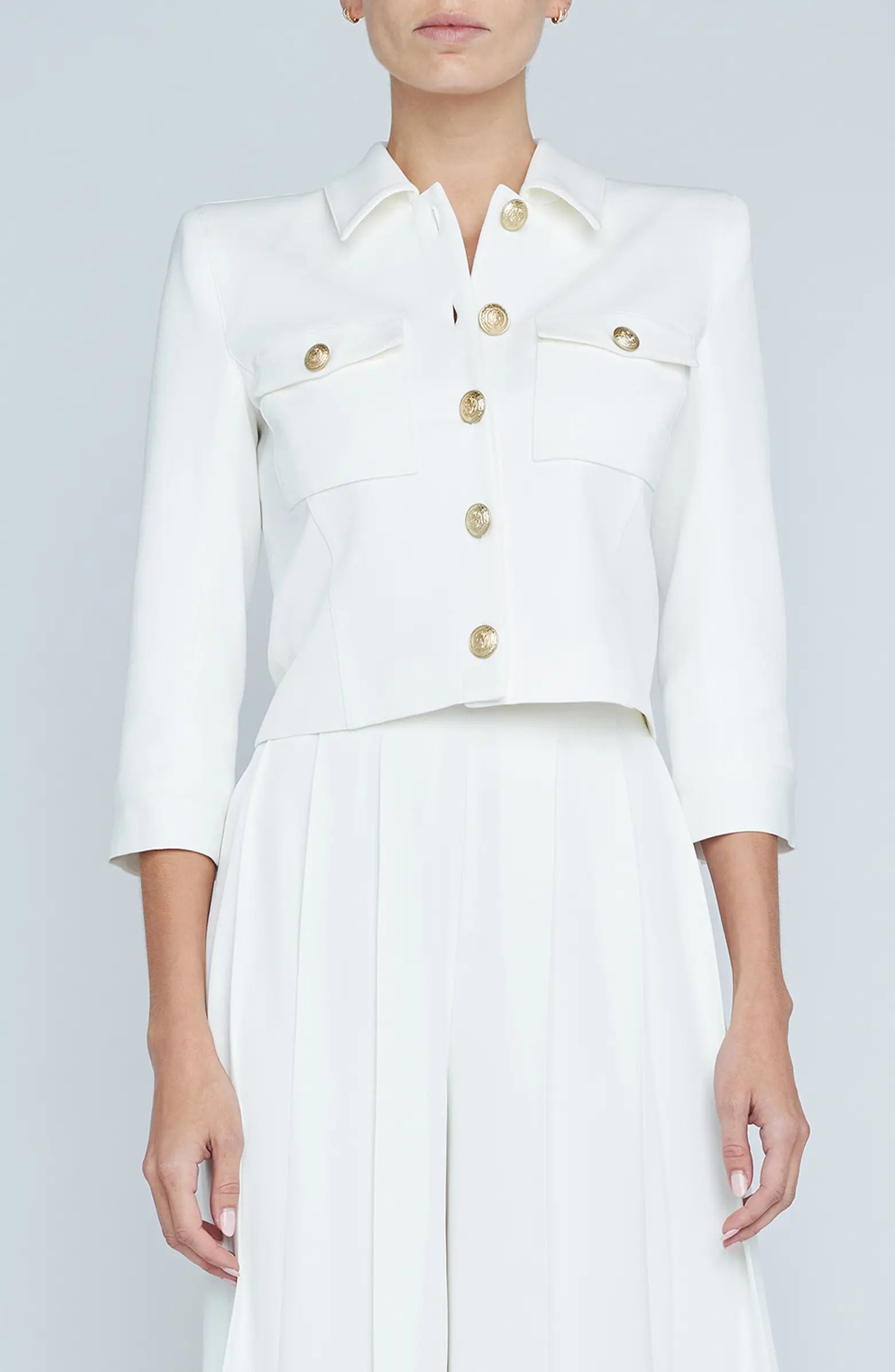 L'AGENCE Kumi Fitted Crop Jacket | Nordstrom | Nordstrom