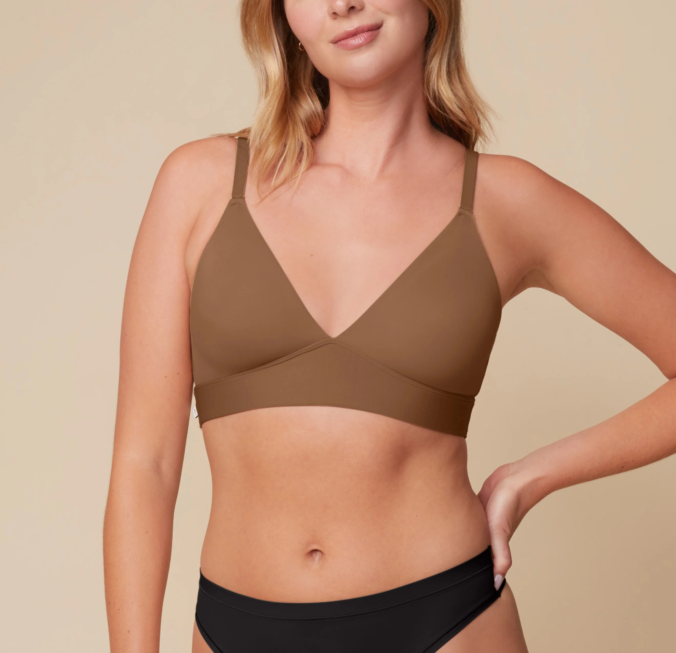 Shop Everyday Bralettes - The Bliss Triangle in Brown | Harper Wilde | Harper Wilde