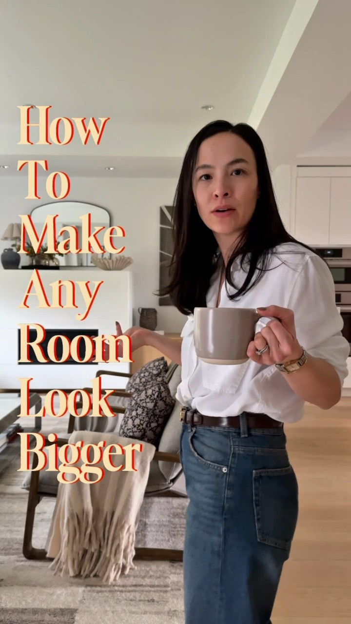 No walls were harmed in the making of this video.
Easy peasy ways to make your room look bigger include:
🪄 Mirrors. Place them across from a window if you can. The light bounces, the room doubles. One large mirror does more than a gallery wall of small ones. Every time.
🪄 Curtains hung high and wide. The rod goes near the ceiling, not the window frame. And the panels extend past the window on both sides. It makes the window look bigger, the ceiling look higher, and the whole room feel intentional.
🪄 Rug size. If your rug is too small, your room looks smaller. All furniture legs on the rug, or at minimum the front legs. A rug that floats in the middle of a room with nothing touching it is the enemy.
None of these require a contractor. Just a measuring tape and a little shopping trip.
Save this for your next room upgrade 😘

#LTKcanada #LTKhome