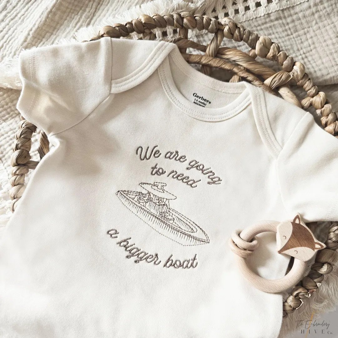 Embroidered We Are Going to Need a Bigger Boat ONESIES® Brand, Fishing Buddy, Surprise to Family... | Etsy (US)