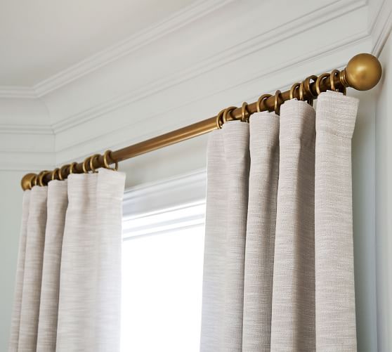 Brass Curtain Rod & Wall Bracket | Pottery Barn (US)