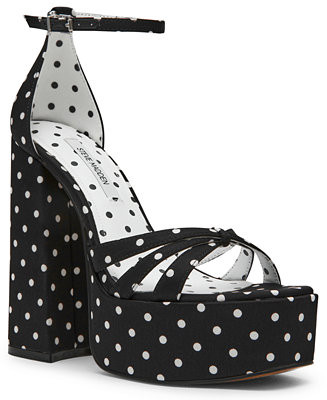 Women's Retro Strappy Block Heel Platform Dress Sandals | Macy's