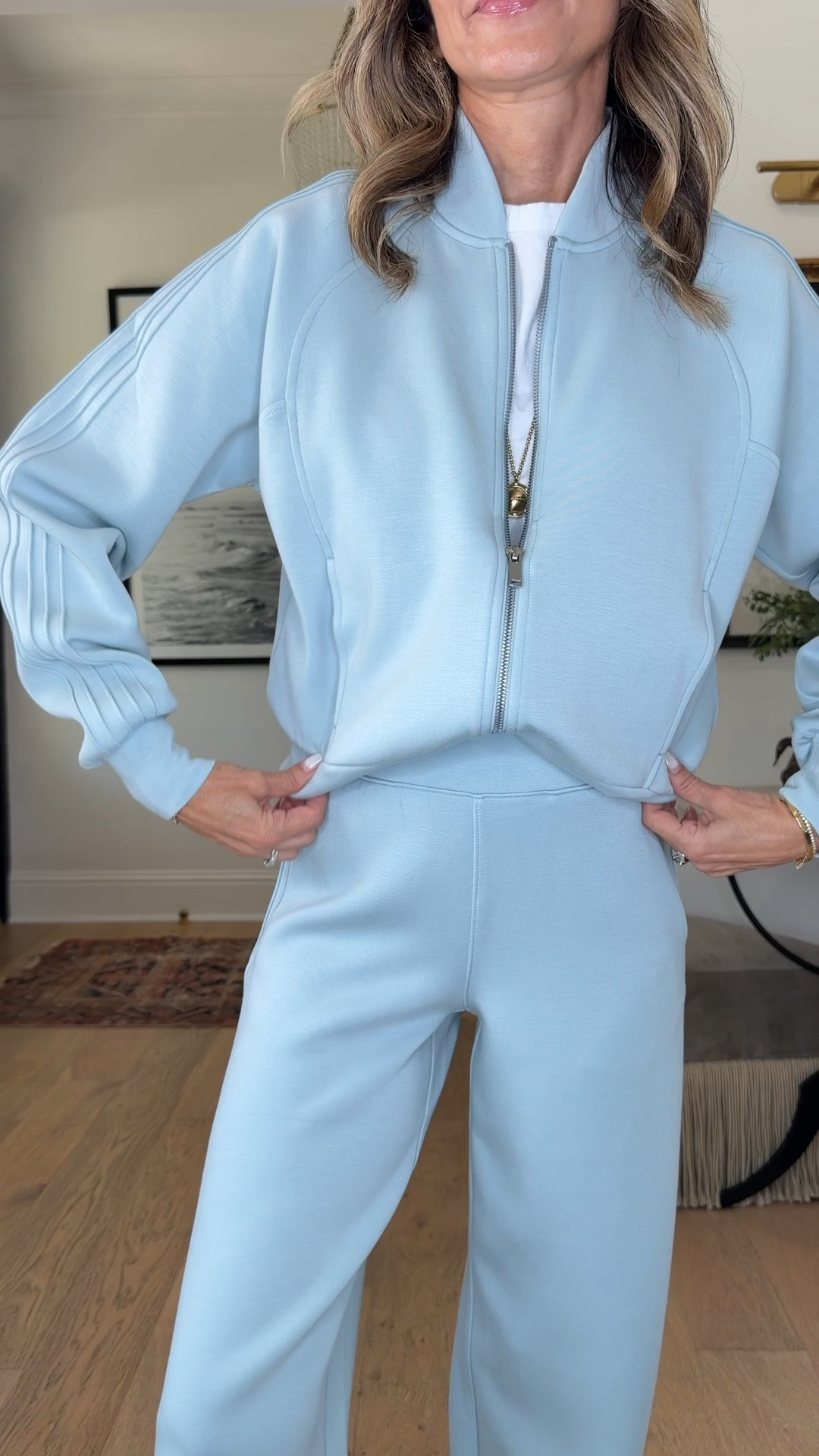 HAPPENING NOW: Take 25% OFF all full-priced AirEssentials (including new arrivals!!) with code AE25 through 8/30. 40% off swim! 

After 8/30 Use discount code FASHIONEDLIFEXSPANX for 15% off new orders + free shipping
I’m 5’6’’
-jumpsuit wearing a XS P (they’ve changed the length sizing so refer to website)
-chic black dress wearing a size XS
-track jacket size S
-pintuck wide leg pant size XS P
@Spanx    #SpanxPartner

#LTKgrwm #LTKOver40 #LTKTravel