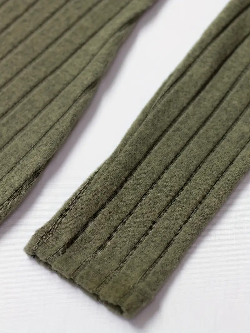 Ribbed Square Neck Dress, Elegant Long Sleeve Dress For Spring & Fall, Women's Clothing | Temu Affiliate Program