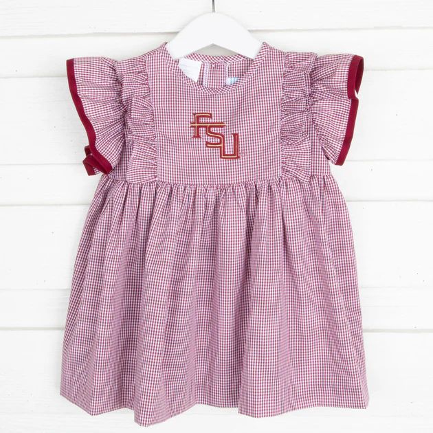Florida State Embroidered Dress Check | Classic Whimsy