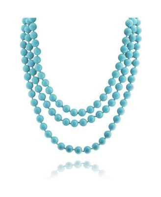 Bling Jewelry Classic Western Style 10MM Round Ball Bead Endless 70 Inch Long Strand Double Tripl... | Macy's