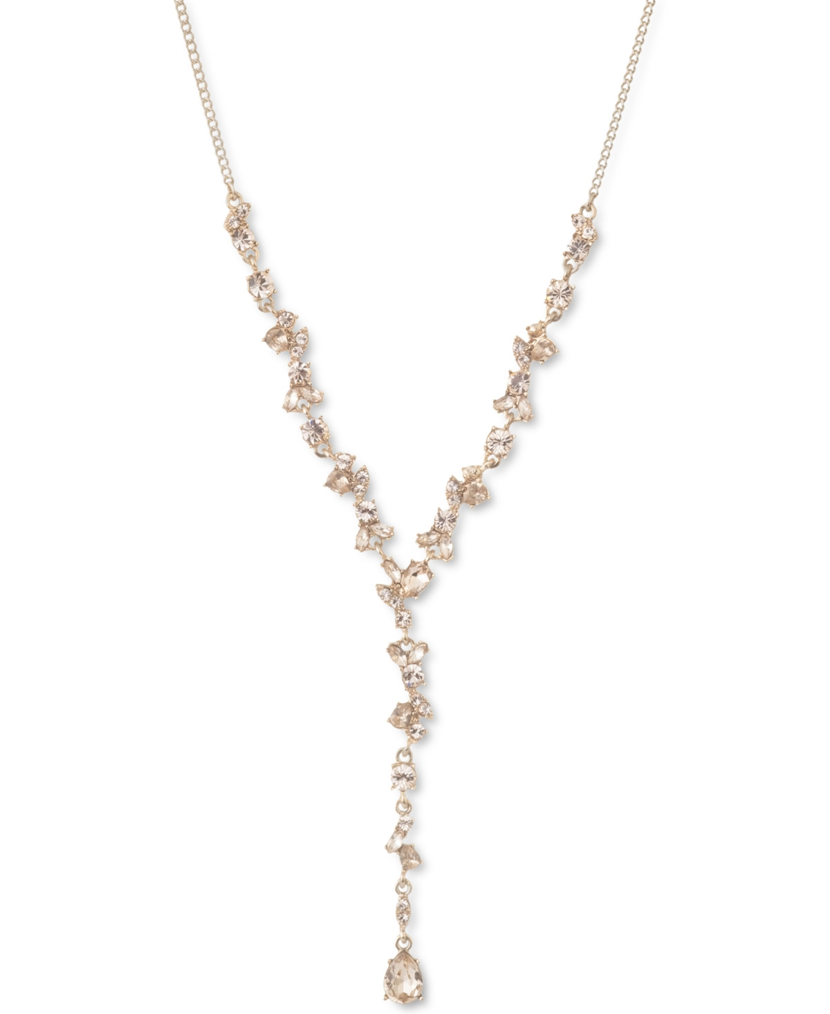 Givenchy Crystal Floral Lariat Necklace, 16" + 3" extender | Macys (US)