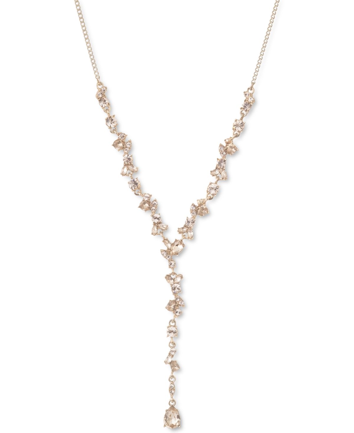 Givenchy Crystal Floral Lariat Necklace, 16" + 3" extender | Macys (US)