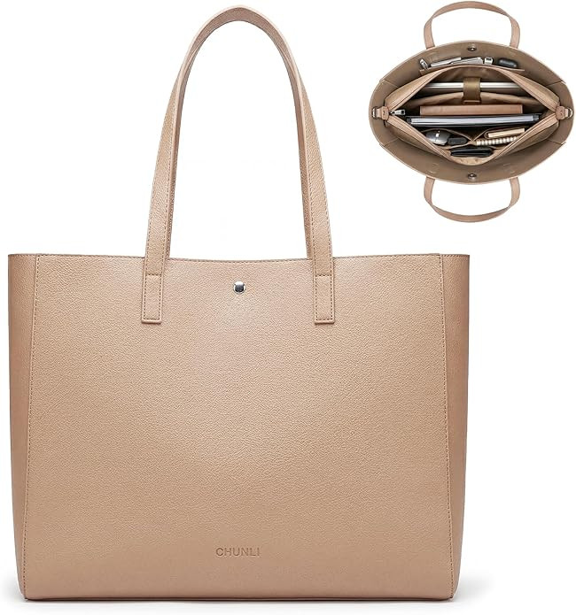 CHUNLI Women's Work Tote Bag, Fits 16 Inch Laptop with Removable Organizer, Waterproof Computer B... | Amazon (US)