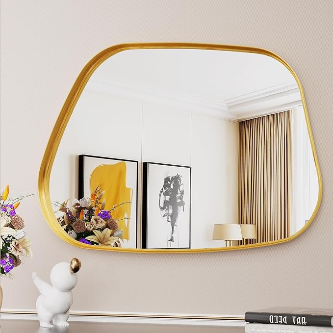 Irregular Wall Mirror 22"x30" Bathroom Mirror Asymmetrical Mirror Artistic Mirror Decorative for ... | Amazon (US)