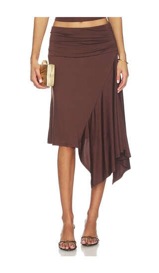 Vine Skirt in Chocolate | Revolve Clothing (Global)