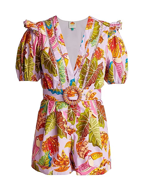 Beaks & Bananas Ruffle Belted Romper | Saks Fifth Avenue