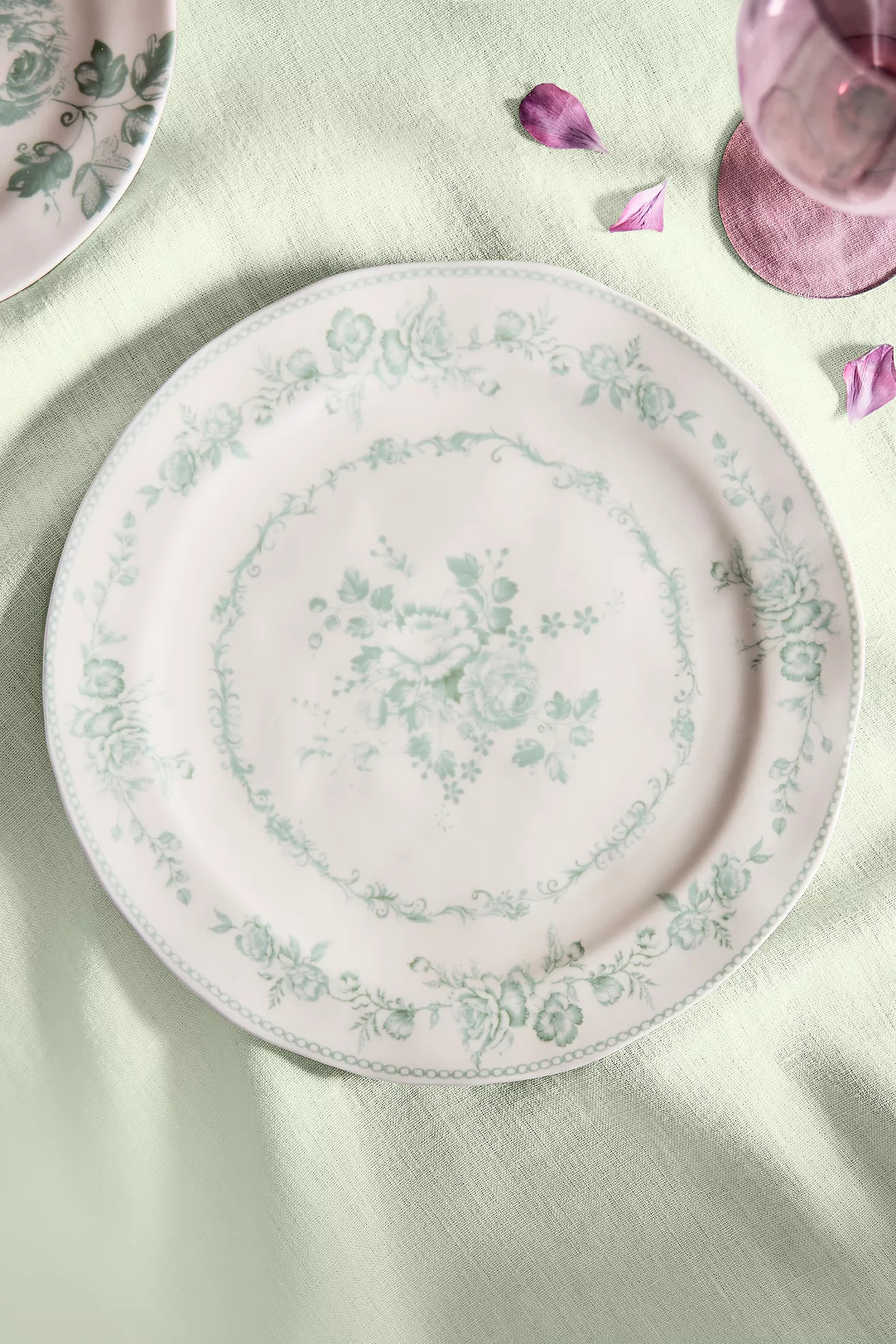 Blooming Transferware Dinner Plate | Anthropologie (US)