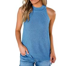 Imily Bela Women's Summer Halter Tank Tops Sleeveless Casual Racerback Loose Shirts Knit Cami Sweate | Amazon (US)