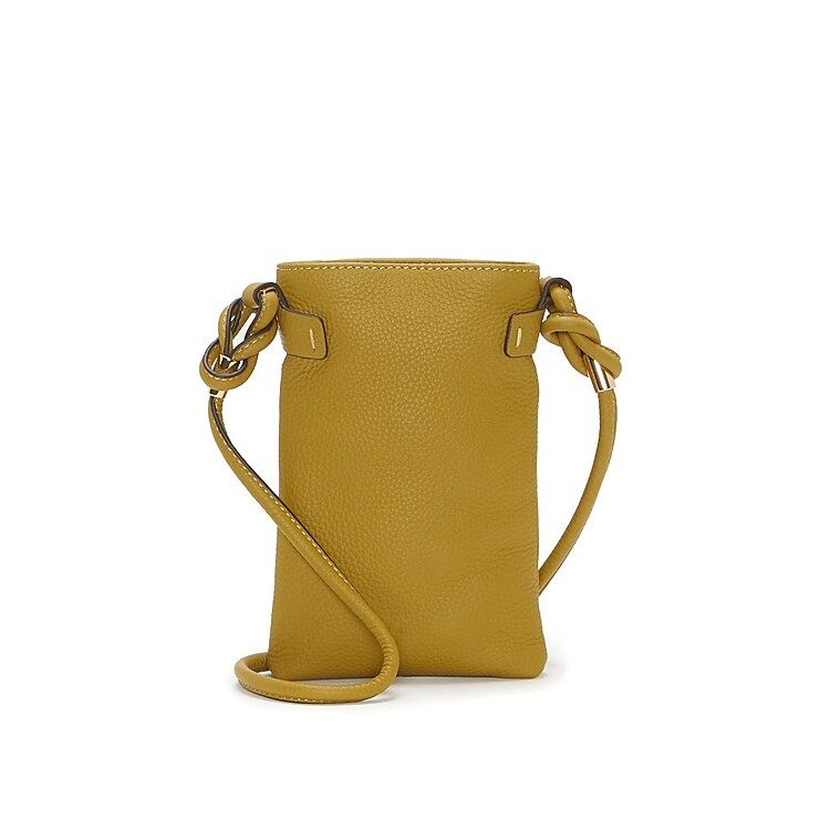 Vince Camuto Tania Leather Phone Crossbody Bag | Women's | Mustard Yellow | Size One Size | DSW