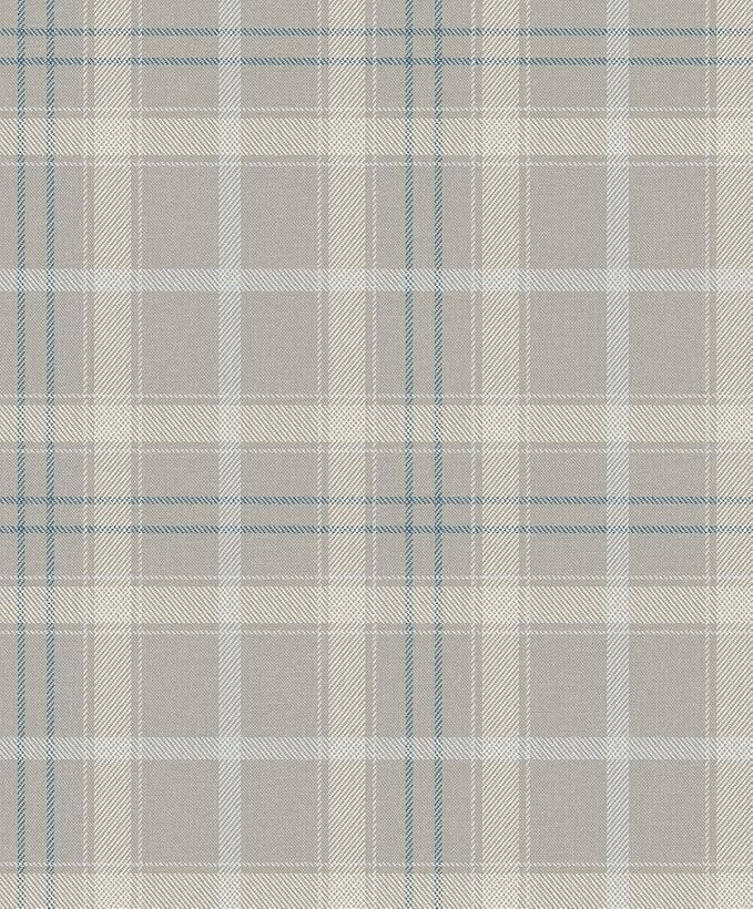 NextWall Tailor Plaid Peel and Stick Wallpaper (Argos Grey & Blue) | Amazon (US)