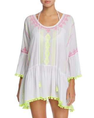 Surf Gypsy Embroidered Pom Pom Dress Swim Cover-Up | Bloomingdale's (US)