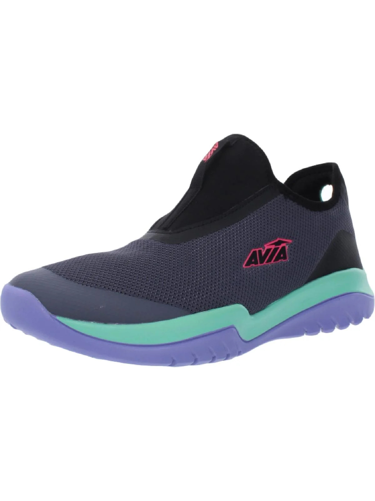 Avia Breeze Women's Knit Colorblock Athletic Slip On Sneakers Black 6 | Walmart (US)