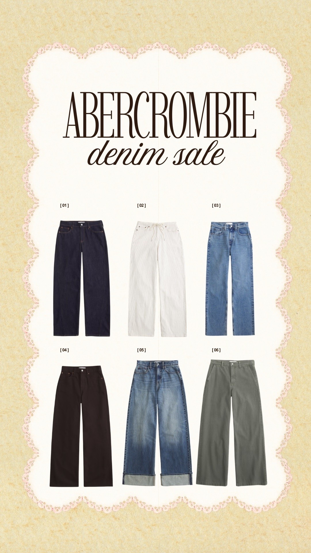 Abercrombie sale happening now until 8/10 40% off all jeans and 20% off almost everything else!
Code: DENIMAF

#LTKSaleAlert #LTKBaby